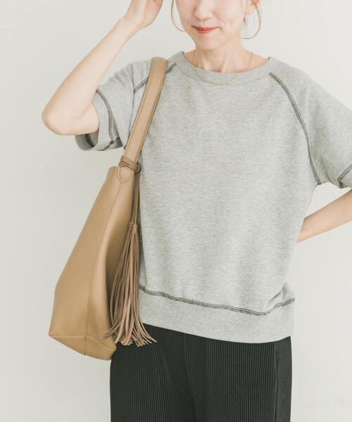ITEMS URBANRESEARCH(アイテムズ アーバンリサーチ)の「ラメハンソデスウェットプルオーバー(スウェット・レディース・グレー/ネイビー/レッド系その他・FREE)」の4枚目の写真