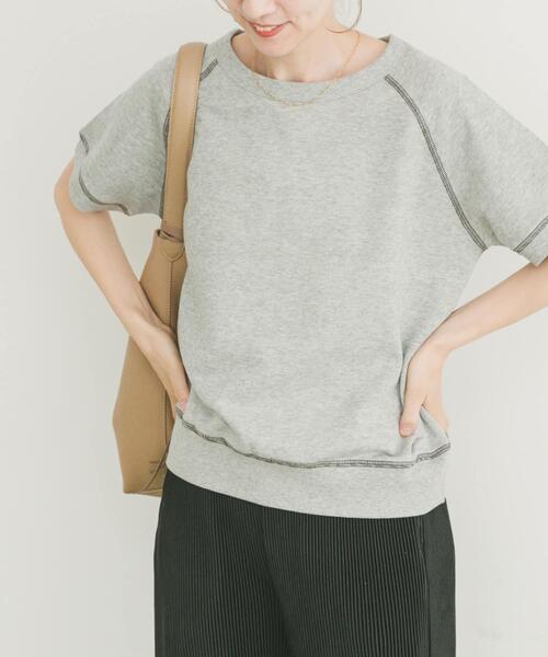 ITEMS URBANRESEARCH（アイテムズ アーバンリサーチ）の「ラメハンソデスウェットプルオーバー（スウェット・レディース・グレー/ネイビー/レッド系その他・FREE）」の4枚目の写真