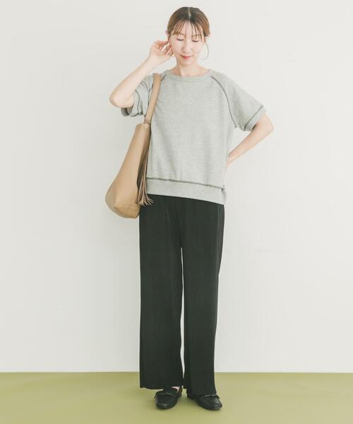 ITEMS URBANRESEARCH（アイテムズ アーバンリサーチ）の「ラメハンソデスウェットプルオーバー（スウェット・レディース・グレー/ネイビー/レッド系その他・FREE）」の5枚目の写真