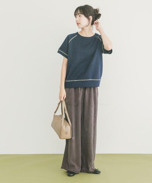 ITEMS URBANRESEARCH（アイテムズ アーバンリサーチ）の「ラメハンソデスウェットプルオーバー（スウェット・レディース・グレー/ネイビー/レッド系その他・FREE）」の12枚目の写真