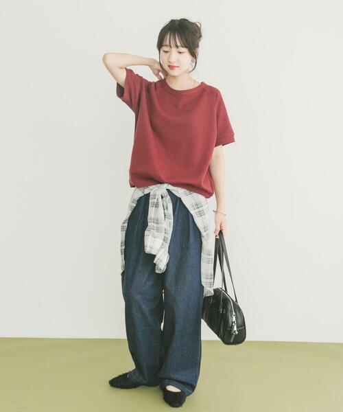 ITEMS URBANRESEARCH（アイテムズ アーバンリサーチ）の「ラメハンソデスウェットプルオーバー（スウェット・レディース・グレー/ネイビー/レッド系その他・FREE）」の19枚目の写真