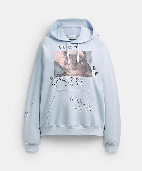 COACH（コーチ）の「バニー グラフィック フーディー（スウェット・レディース・ブルー系その他・MEDIUM/SMALL/X-SMALL）」の5枚目の写真