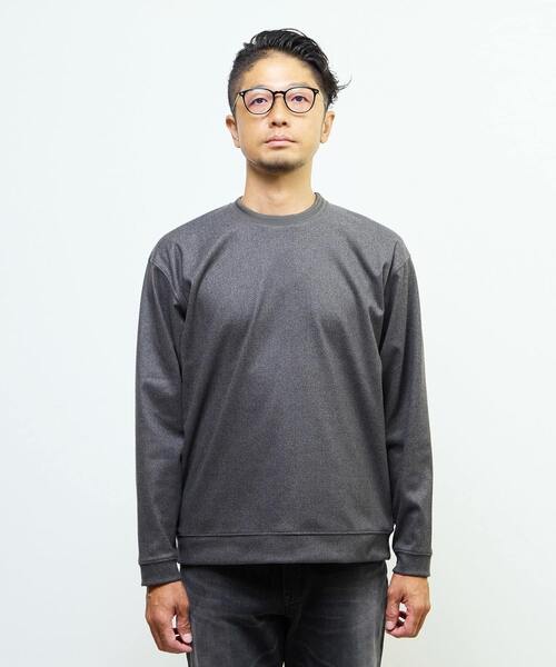 MEN'S MELROSE(メンズメルローズ)の「アクティブツィードチドリスウェットライクTシャツ(Tシャツ/カットソー・メンズ・ネイビー/チャコールグレー/グレー・2/4/3)」の22枚目の写真