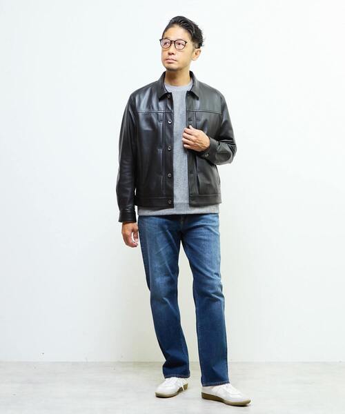 MEN'S MELROSE(メンズメルローズ)の「アクティブツィードチドリスウェットライクTシャツ(Tシャツ/カットソー・メンズ・ネイビー/チャコールグレー/グレー・2/4/3)」の10枚目の写真