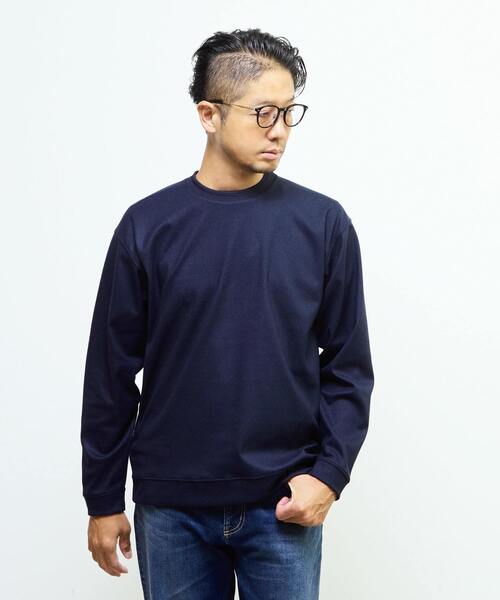 MEN'S MELROSE(メンズメルローズ)の「アクティブツィードチドリスウェットライクTシャツ(Tシャツ/カットソー・メンズ・ネイビー/チャコールグレー/グレー・2/4/3)」の19枚目の写真