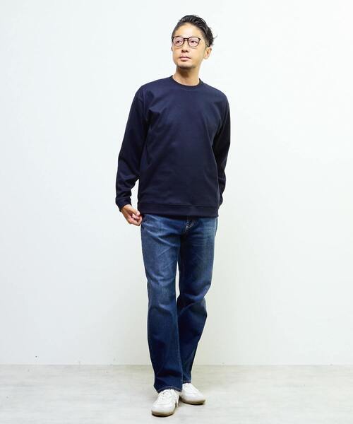 MEN'S MELROSE(メンズメルローズ)の「アクティブツィードチドリスウェットライクTシャツ(Tシャツ/カットソー・メンズ・ネイビー/チャコールグレー/グレー・2/4/3)」の20枚目の写真