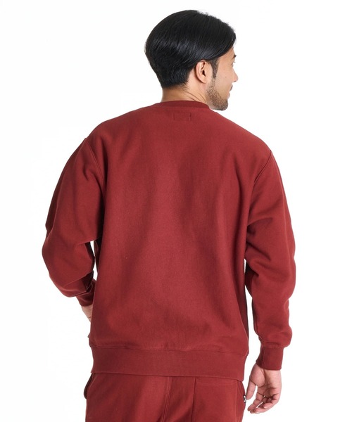 BILLABONG（ビラボン）の「【直営店限定】BILLABONG メンズ SCRIPT LOGO トレーナー 【2025年秋冬モデル】ビラボンセットアップ対応ロゴワンポイント刺繍プルオーバークルーネックスウェットトレーナー（スウェット・メンズ・グレー/ブラック系その他/レッド系その他・MEDIUM/LARGE/X-LARGE）」の5枚目の写真