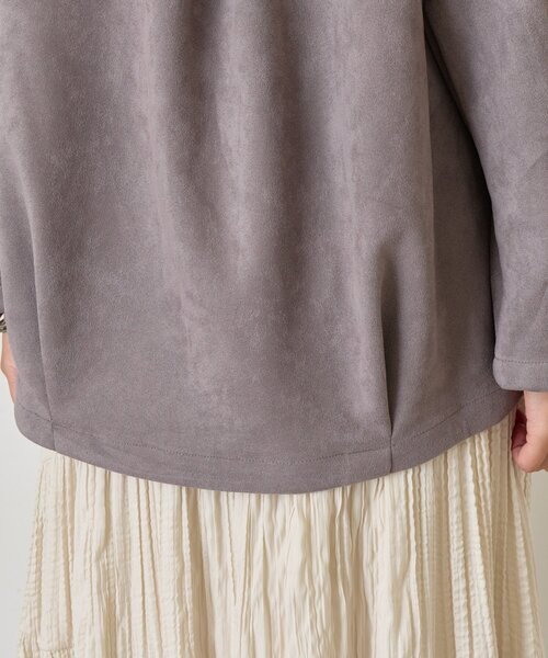 Jena espace merveilleux（ジェナ　エスパスメルヴェイユ）の「スエードコクーンコート（その他アウター・レディース・ベージュ/グレー・FREE）」の8枚目の写真