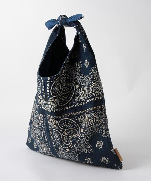 Another Edition（アナザーエディション）の「パッチワークバンダナバッグ/AE PTW BANDANA BAG（トートバッグ・レディース・ブラック/ネイビー・FREE）」の10枚目の写真