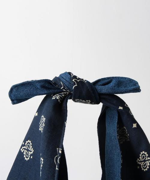 Another Edition（アナザーエディション）の「パッチワークバンダナバッグ/AE PTW BANDANA BAG（トートバッグ・レディース・ブラック/ネイビー・FREE）」の5枚目の写真