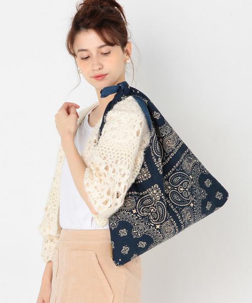 Another Edition（アナザーエディション）の「パッチワークバンダナバッグ/AE PTW BANDANA BAG（トートバッグ・レディース・ブラック/ネイビー・FREE）」の9枚目の写真