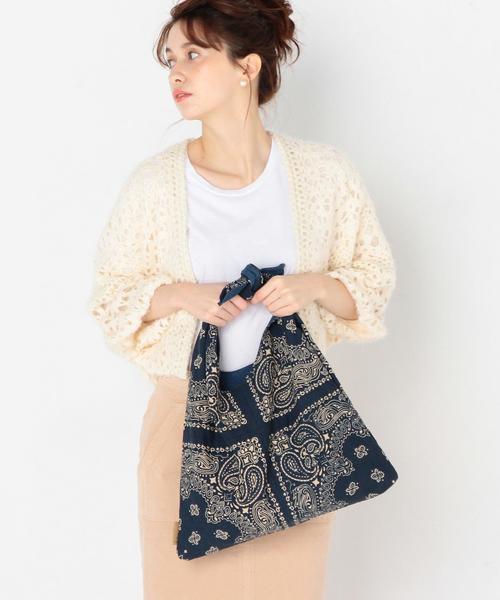 Another Edition（アナザーエディション）の「パッチワークバンダナバッグ/AE PTW BANDANA BAG（トートバッグ・レディース・ブラック/ネイビー・FREE）」の3枚目の写真