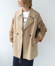 Three Four Time（ｽﾘｰﾌｫｰﾀｲﾑ）の「MA-1スリーブビッグカラーハーフコート（ブルゾン）」