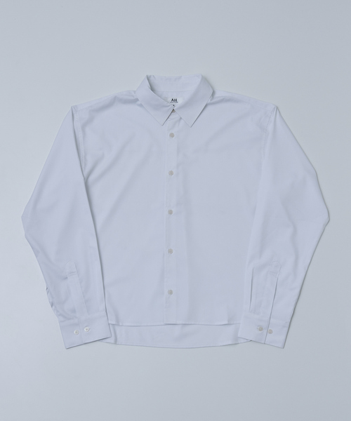 AH ABAHOUSE（エーエイチアバハウス）の「LONG SLEEVE CROPPED SHIRT / ロングスリーブ クロップドシャツ（シャツ/ブラウス・メンズ・ホワイト/チャコールグレー/ブラック/ネイビー/ブルー・46/48/44）」の11枚目の写真