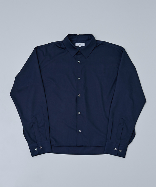 AH ABAHOUSE（エーエイチアバハウス）の「LONG SLEEVE CROPPED SHIRT / ロングスリーブ クロップドシャツ（シャツ/ブラウス・メンズ・ホワイト/チャコールグレー/ブラック/ネイビー/ブルー・46/48/44）」の18枚目の写真