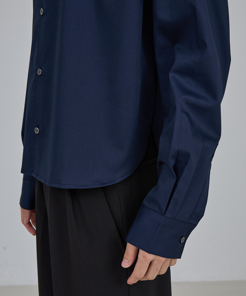 AH ABAHOUSE（エーエイチアバハウス）の「LONG SLEEVE CROPPED SHIRT / ロングスリーブ クロップドシャツ（シャツ/ブラウス・メンズ・ホワイト/チャコールグレー/ブラック/ネイビー/ブルー・46/48/44）」の19枚目の写真