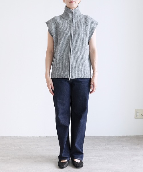 reca（レカ）の「ダブルジップハイネックニットベスト（ベスト・レディース・ブラック/オートミール/トップグレー・FREE）」の22枚目の写真