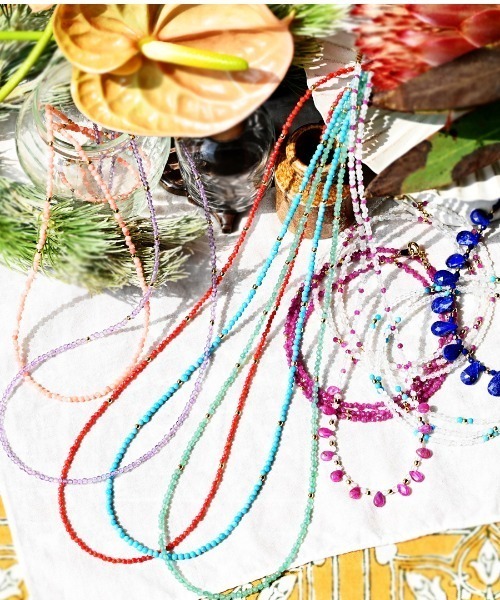 sowi（ソーイ）の「Talat　サヌック　ネックレス（ネックレス・レディース・ホワイト系その他2/ターコイズブルー/パープル/ホワイト系その他/ライトグリーン/サーモンピンク/レッド/ワインレッド・60cm）」の9枚目の写真