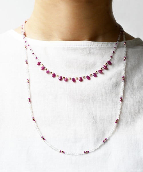 sowi（ソーイ）の「Talat　サヌック　ネックレス（ネックレス・レディース・ホワイト系その他2/ターコイズブルー/パープル/ホワイト系その他/ライトグリーン/サーモンピンク/レッド/ワインレッド・60cm）」の10枚目の写真