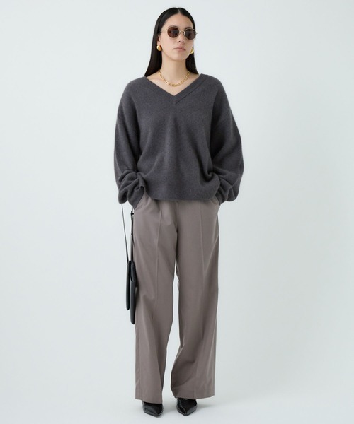 Chaos（カオス）の「Chaos(カオス)/ ◇金子綾さんYouTube紹介◇　リネーレリバープルオーバー  【セットアップ可】（ニット/セーター・レディース・ベージュ/グレー系その他・FREE）」の4枚目の写真