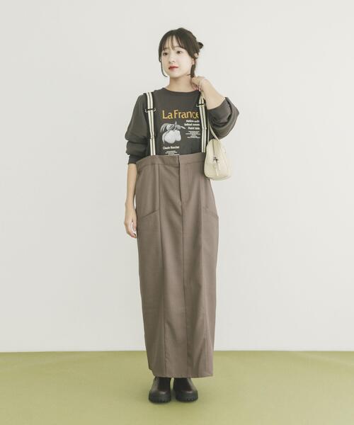 ITEMS URBANRESEARCH（アイテムズ アーバンリサーチ）の「ワッフルプリントロゴプルオーバー（Tシャツ/カットソー・レディース・アイボリー/チャコールグレー/モカ・FREE）」の13枚目の写真