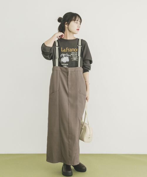 ITEMS URBANRESEARCH（アイテムズ アーバンリサーチ）の「ワッフルプリントロゴプルオーバー（Tシャツ/カットソー・レディース・アイボリー/チャコールグレー/モカ・FREE）」の14枚目の写真