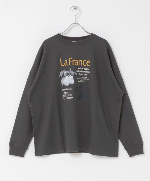 ITEMS URBANRESEARCH（アイテムズ アーバンリサーチ）の「ワッフルプリントロゴプルオーバー（Tシャツ/カットソー・レディース・アイボリー/チャコールグレー/モカ・FREE）」の15枚目の写真