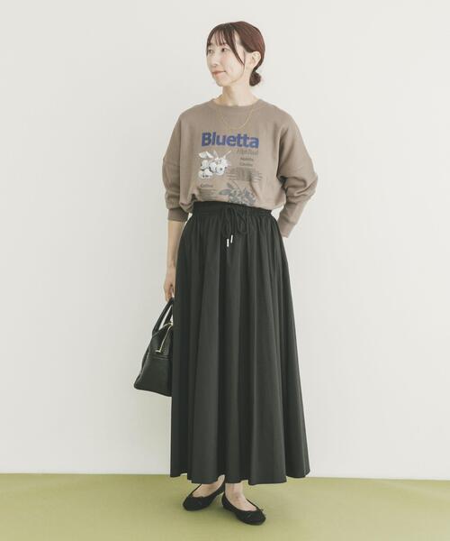 ITEMS URBANRESEARCH（アイテムズ アーバンリサーチ）の「ワッフルプリントロゴプルオーバー（Tシャツ/カットソー・レディース・アイボリー/チャコールグレー/モカ・FREE）」の19枚目の写真