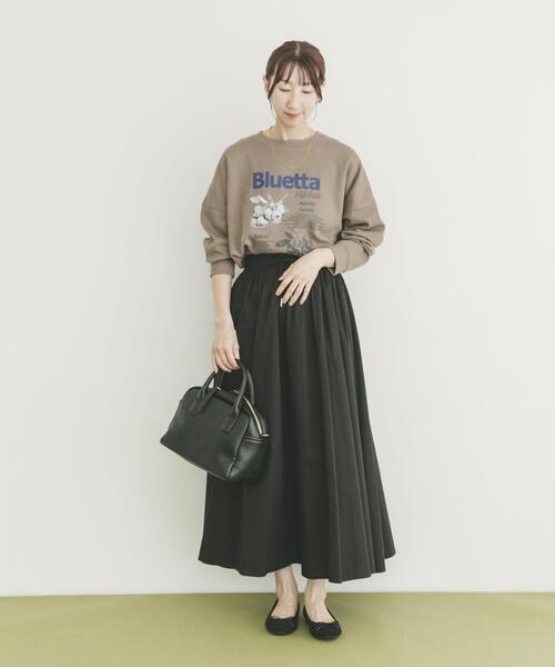 ITEMS URBANRESEARCH（アイテムズ アーバンリサーチ）の「ワッフルプリントロゴプルオーバー（Tシャツ/カットソー・レディース・アイボリー/チャコールグレー/モカ・FREE）」の20枚目の写真