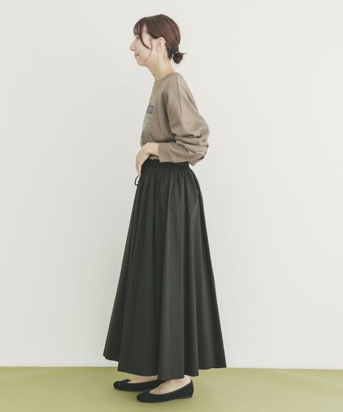 ITEMS URBANRESEARCH（アイテムズ アーバンリサーチ）の「ワッフルプリントロゴプルオーバー（Tシャツ/カットソー・レディース・アイボリー/チャコールグレー/モカ・FREE）」の21枚目の写真