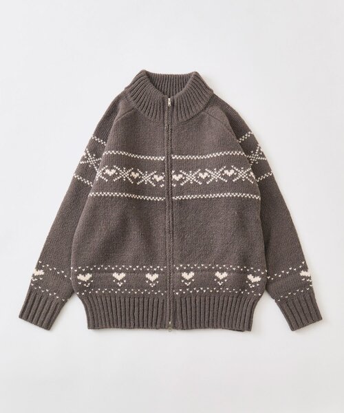 OLIVE des OLIVE(オリーブデオリーブ)の「カウチンニット(ニット/セーター・レディース・オフホワイト/トップグレー/スミクロ・FREE)」の7枚目の写真