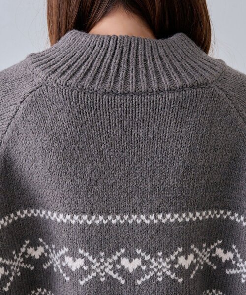 OLIVE des OLIVE(オリーブデオリーブ)の「カウチンニット(ニット/セーター・レディース・オフホワイト/トップグレー/スミクロ・FREE)」の12枚目の写真