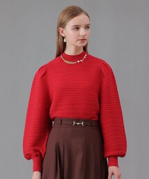 【新品】ANAYI　アンゴラ混プルオーバー ANAYI（アナイ）の「アンゴラ混ガーター編みニットプルオーバー