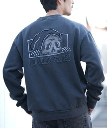 LURKING CLASS/ラーキングクラス スウェット トレーナー バックプリント 裏起毛 LC LOGO APPLIQUE CREW ST25FUM06