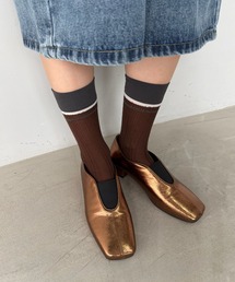 SANSeLF（サンセルフ）の「【SANSeLF】 カラーブロックストライプソックス クルー丈 saa25a095（ソックス/靴下）」