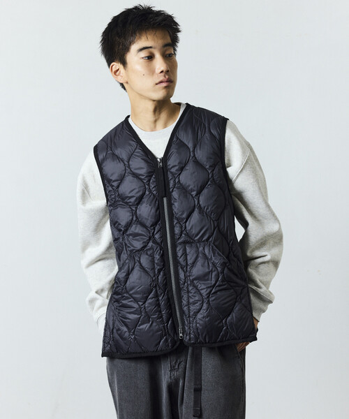 FREAK'S STORE（フリークスストア）の「限定展開 TAION/タイオン ミリタリー VネックWジップ ダウンベスト-ソフトシェル / TAION-001ALSZML-1（ダウンベスト・メンズ・ブラック/オリーブ・SMALL/MEDIUM/LARGE/X-LARGE）」の10枚目の写真