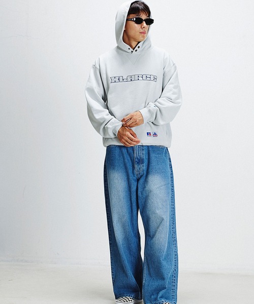 Russell Athletic（ラッセルアスレティック）の「XLARGE×RUSSELL ATHLETIC PULLOVER HOODED SWEATSHIRT（パーカー・メンズ・グレー/ブラック/ネイビー/バーガンディー・XL/L/M/S）」の7枚目の写真