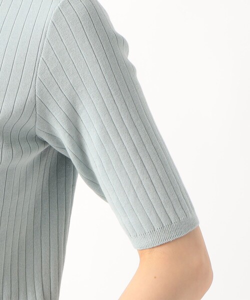 COMME CA（コムサ）の「コットンポリエステル ニットポロシャツ（ニット/セーター・レディース・ブラック・9号）」の2枚目の写真