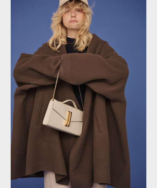 Rouge vif（ルージュヴィフ）の「【2サイズ展開】ウール混変形リバーコート / ポンチョ / マント（その他アウター・レディース・アイボリー/モカ/ダークネイビー・38/36）」の11枚目の写真