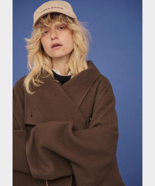 Rouge vif（ルージュヴィフ）の「【2サイズ展開】ウール混変形リバーコート / ポンチョ / マント（その他アウター・レディース・アイボリー/モカ/ダークネイビー・38/36）」の18枚目の写真