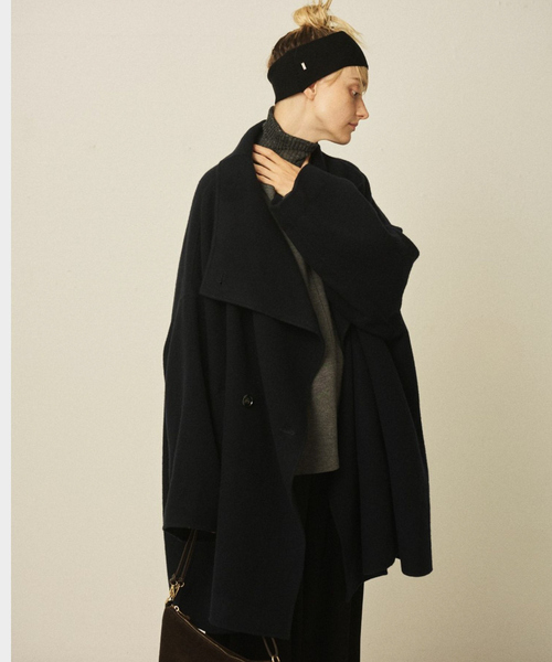 Rouge vif（ルージュヴィフ）の「【2サイズ展開】ウール混変形リバーコート / ポンチョ / マント（その他アウター・レディース・アイボリー/モカ/ダークネイビー・38/36）」の12枚目の写真