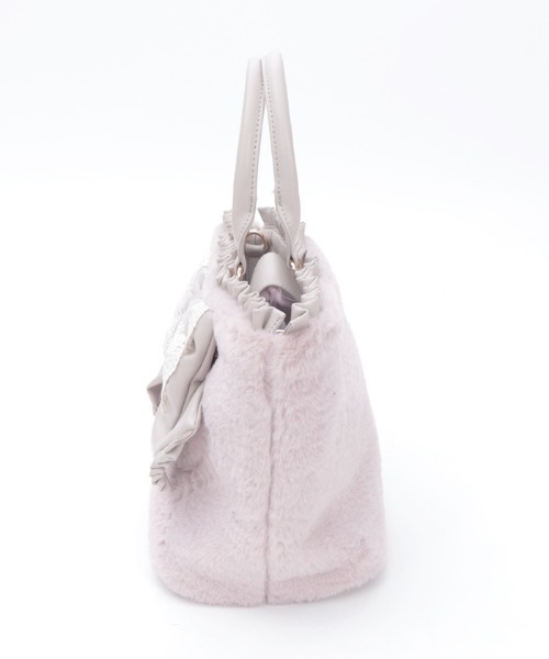 axes femme（アクシーズファム）の「ビッグリボンファーバッグ（トートバッグ・レディース・キナリ/ラベンダー/ブラック・FREE）」の12枚目の写真