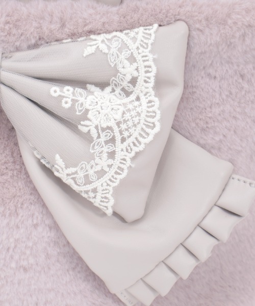 axes femme（アクシーズファム）の「ビッグリボンファーバッグ（トートバッグ・レディース・キナリ/ラベンダー/ブラック・FREE）」の19枚目の写真