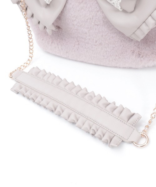 axes femme（アクシーズファム）の「ビッグリボンファーバッグ（トートバッグ・レディース・キナリ/ラベンダー/ブラック・FREE）」の18枚目の写真