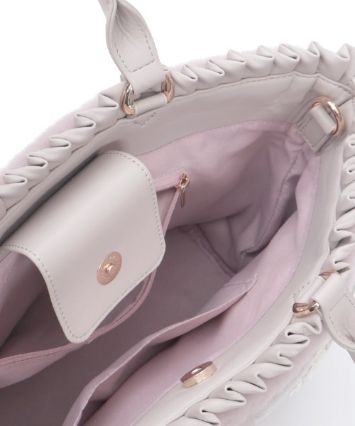 axes femme（アクシーズファム）の「ビッグリボンファーバッグ（トートバッグ・レディース・キナリ/ラベンダー/ブラック・FREE）」の16枚目の写真