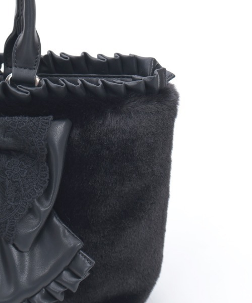 axes femme（アクシーズファム）の「ビッグリボンファーバッグ（トートバッグ・レディース・キナリ/ラベンダー/ブラック・FREE）」の22枚目の写真