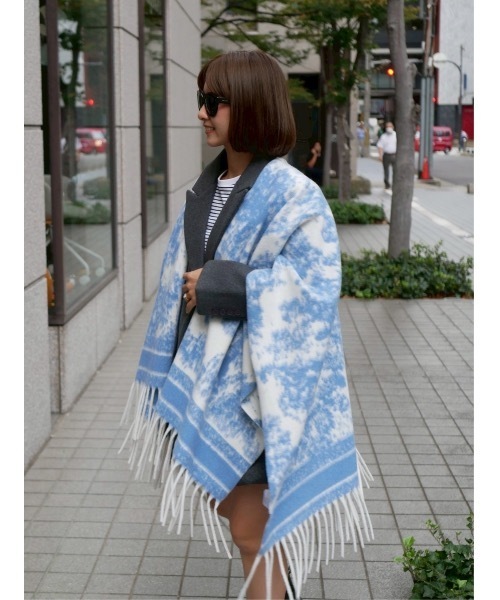 シティシックデザインフリンジポンチョ（ポンチョ）｜BeBeoD（べベッド