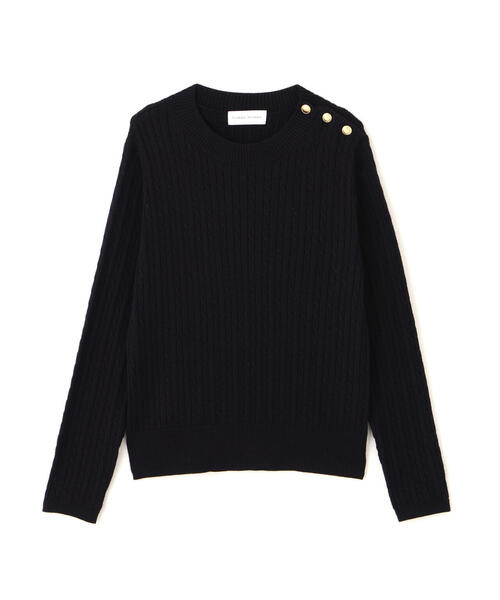 human woman(ヒューマンウーマン)の「◆ミニケーブル釦プルオーバー(ニット/セーター・レディース・ホワイト系その他3/ネイビー・MEDIUM)」の15枚目の写真