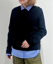 human woman | ◆ミニケーブル釦プルオーバー(ニット/セーター)