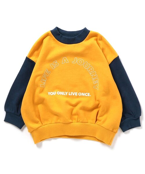 BREEZE(ブリーズ)の「【ジュニア対応】ロゴバリエーショントレーナー(スウェット・キッズ・キナリ/パープル/オレンジ/イエロー/ダークブラウン/レインボー/ライム/ブラック・80/90/100/140/110/120/130/150)」の6枚目の写真